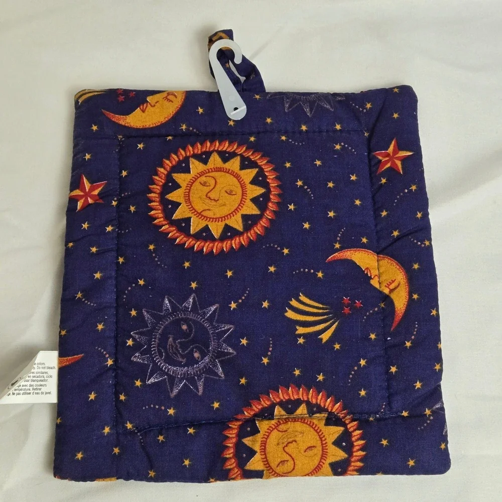 Franco Celestial Starry Night Sky Santa Claus Holiday Pot Holder Cotton 2236